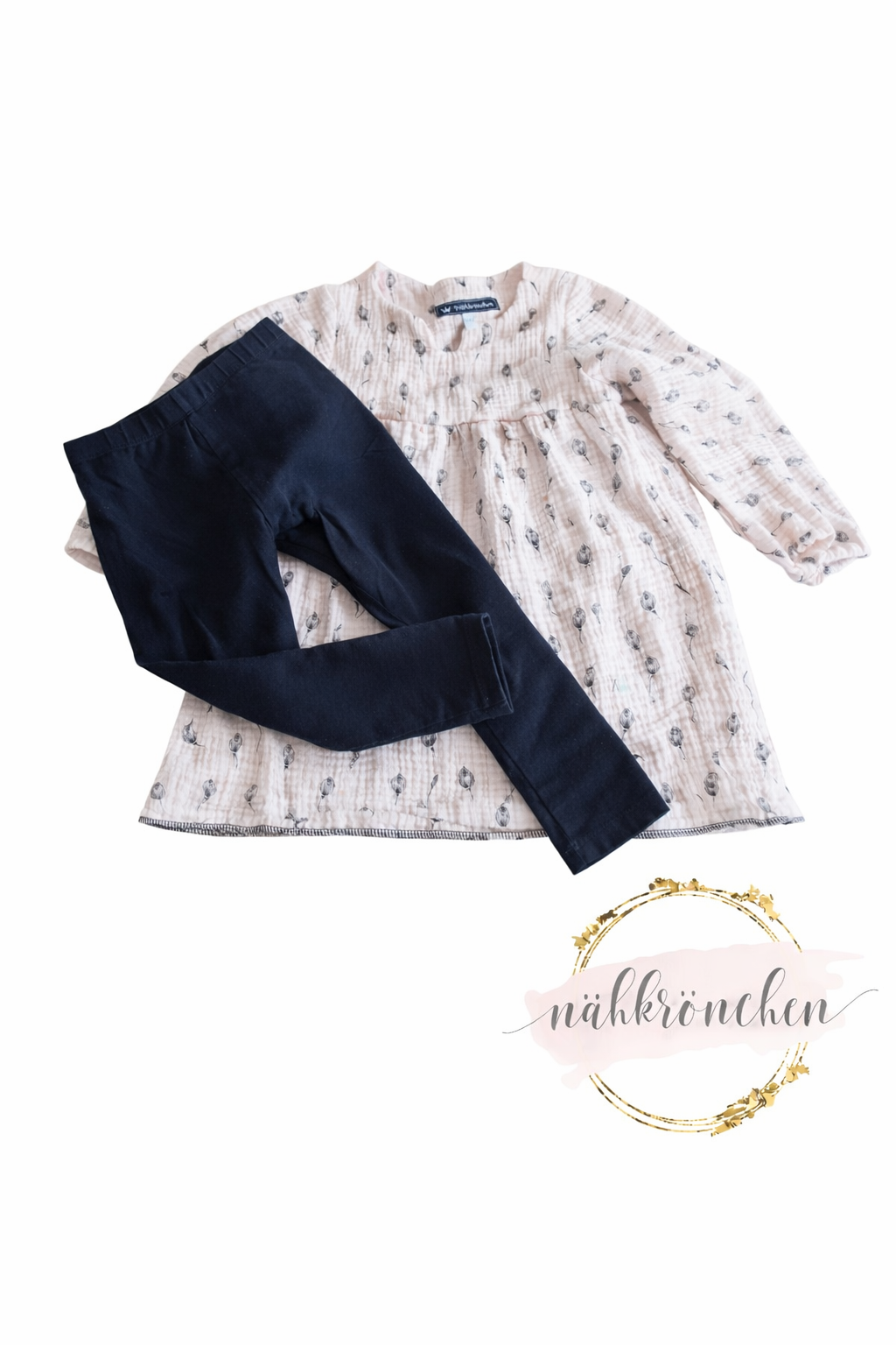 Musselin Bluse „Rose“ – Gr. 74–140