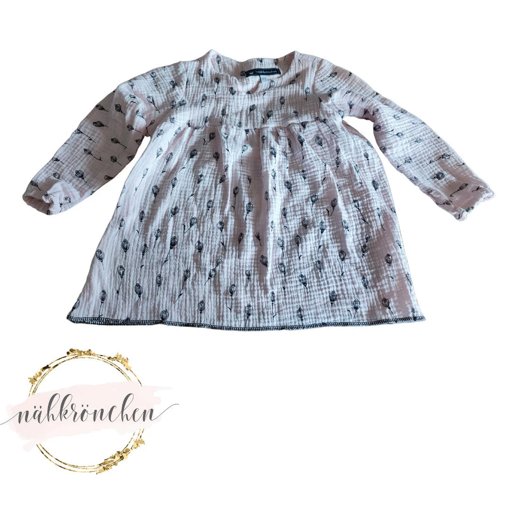Musselin Bluse „Rose“ – Gr. 74–140